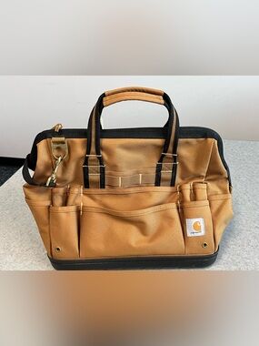 Carhartt 16-Inch Molded Base Heavyweight Tool Bag—Carhartt Brown